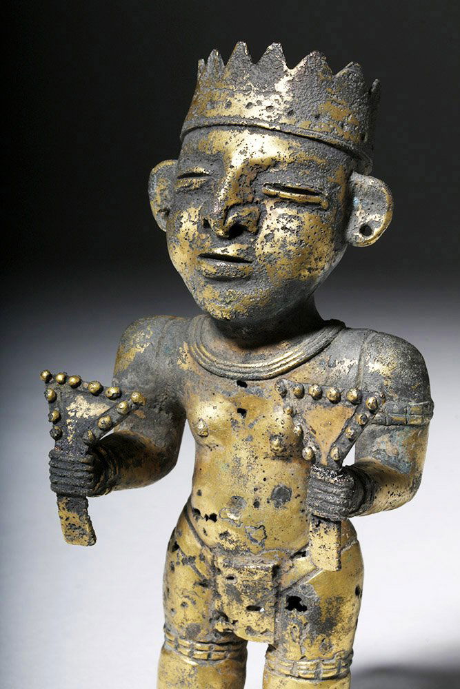 Incredible Quimbaya Gold Tumbaga Standing Shaman (1 of 7)