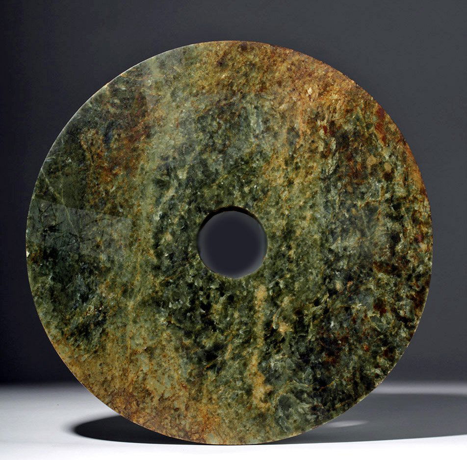 Huge / Beautiful Archaic Chinese Jade Bi Disc (1 of 2)