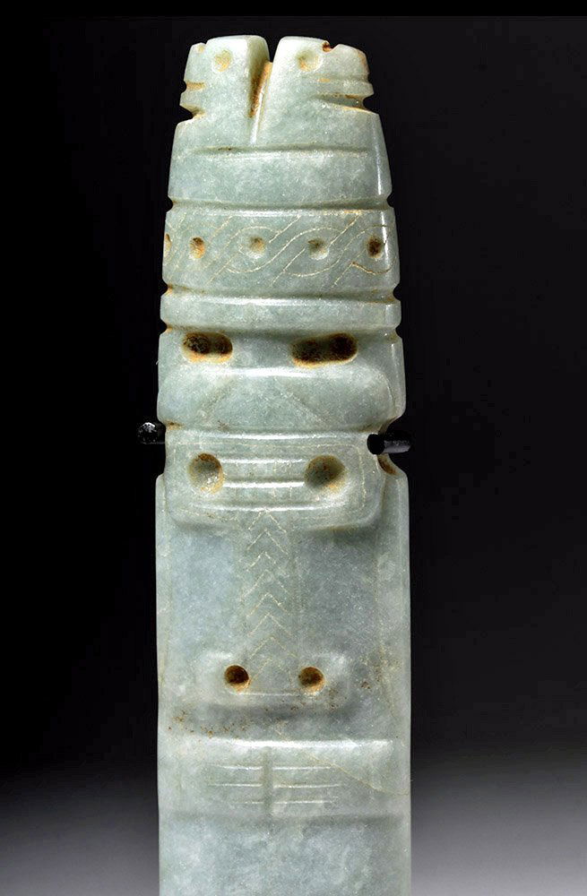 Superb Costa Rican Jade Celt - Crocodile Shaman (1 of 5)