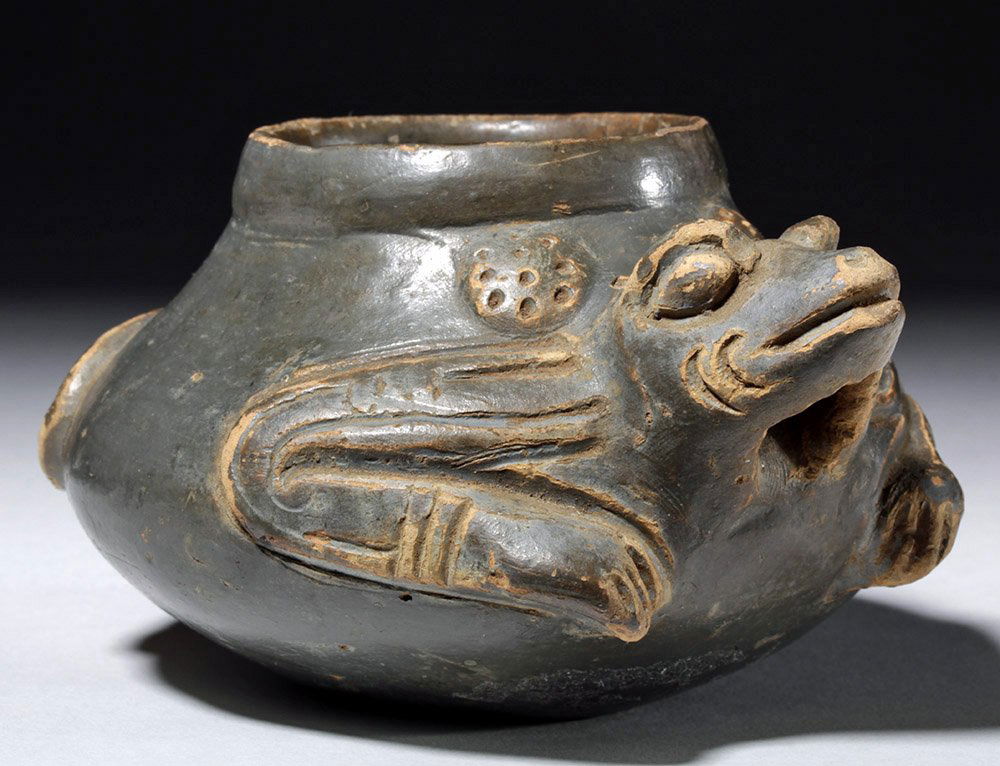 Mayan Plumbate Pottery Frog Vessel (1 of 8)