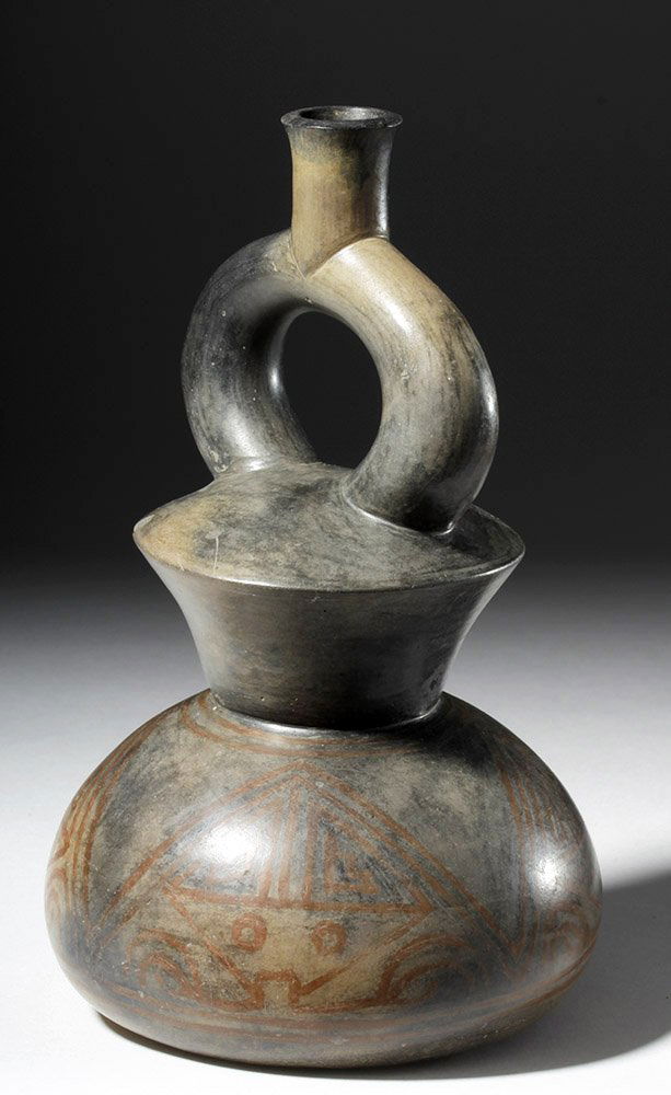 Chavin Salinar Transitional Bichrome Stirrup Jar (1 of 7)