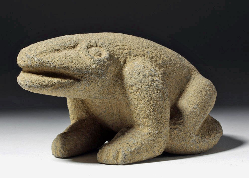 Adorable Costa Rican Stone Frog Effigy, ex-Arnovick (1 of 7)