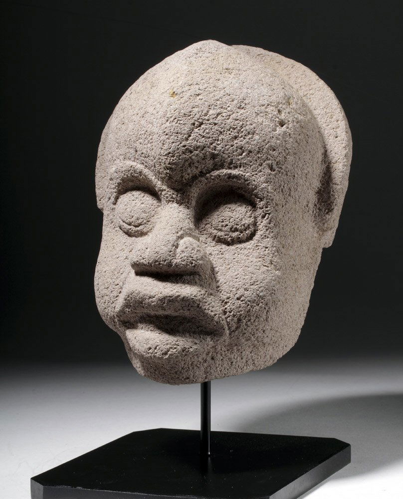Fine Mayan Stone Hacha - Human Head Form (1 of 5)