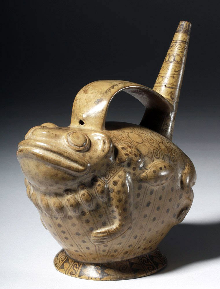 Sican Strap-Handled Whistling Jar - Toad Form (1 of 8)