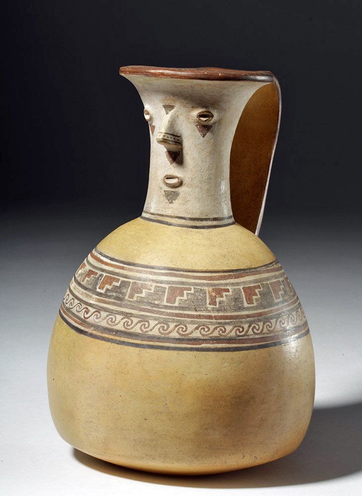 Superb Inca Polychrome Figural Aryballos (1 of 7)