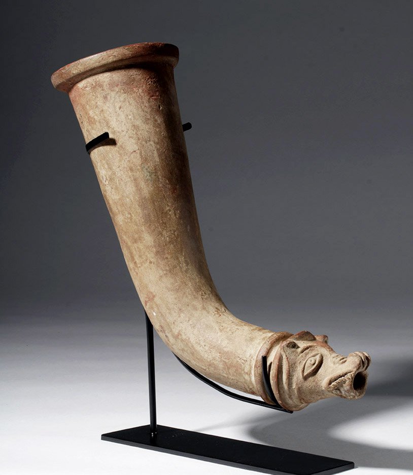 Achaemenid Pottery Anamorphic Rhyton - TL Tested (1 of 7)