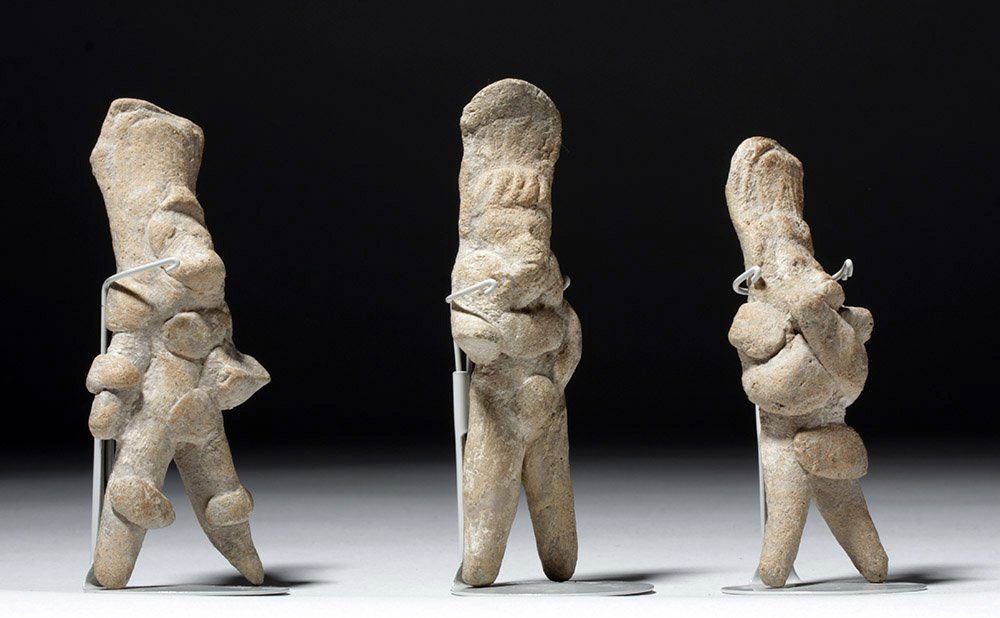 Lot of 3 Xochipala Terracotta Standing Figures (1 of 7)