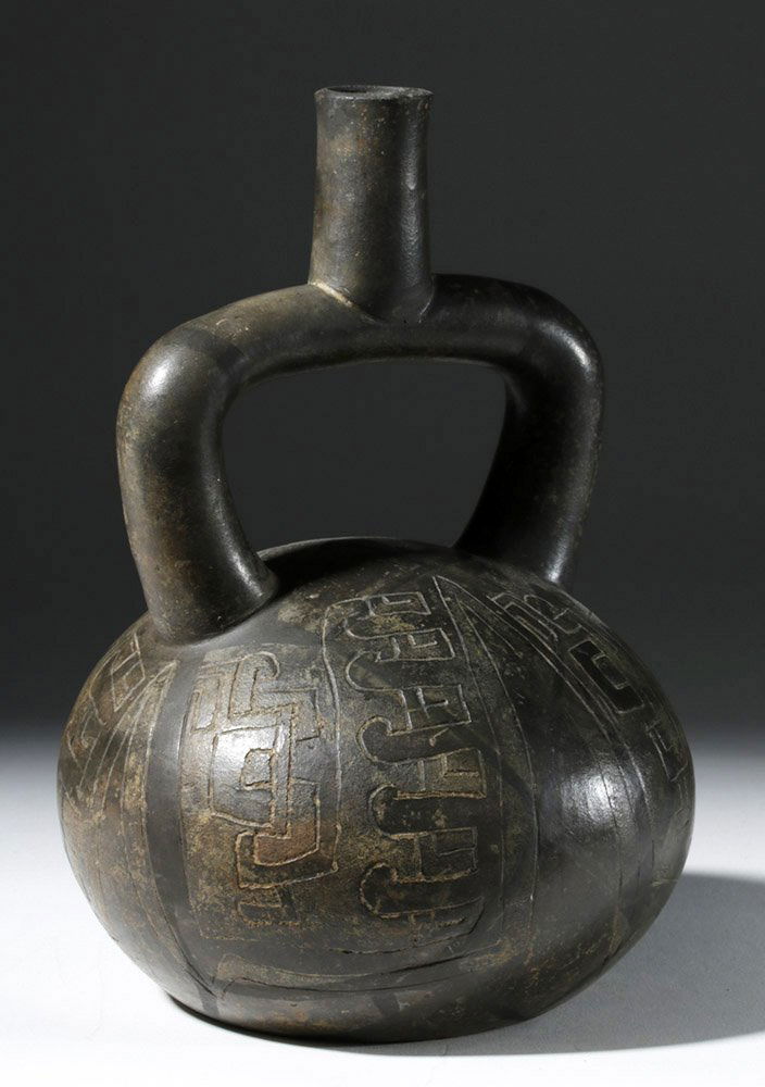 Chavin Incised Blackware Jar - 600 BCE! (1 of 7)