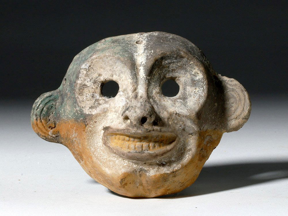 Jamacoaque Polychrome Pottery Maskette, ex-Arnovick (1 of 4)