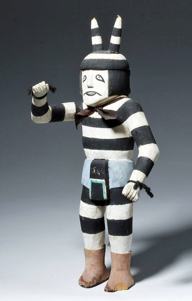 1960s Hopi Indian Painted Wood Kachina Clown (1 of 6)