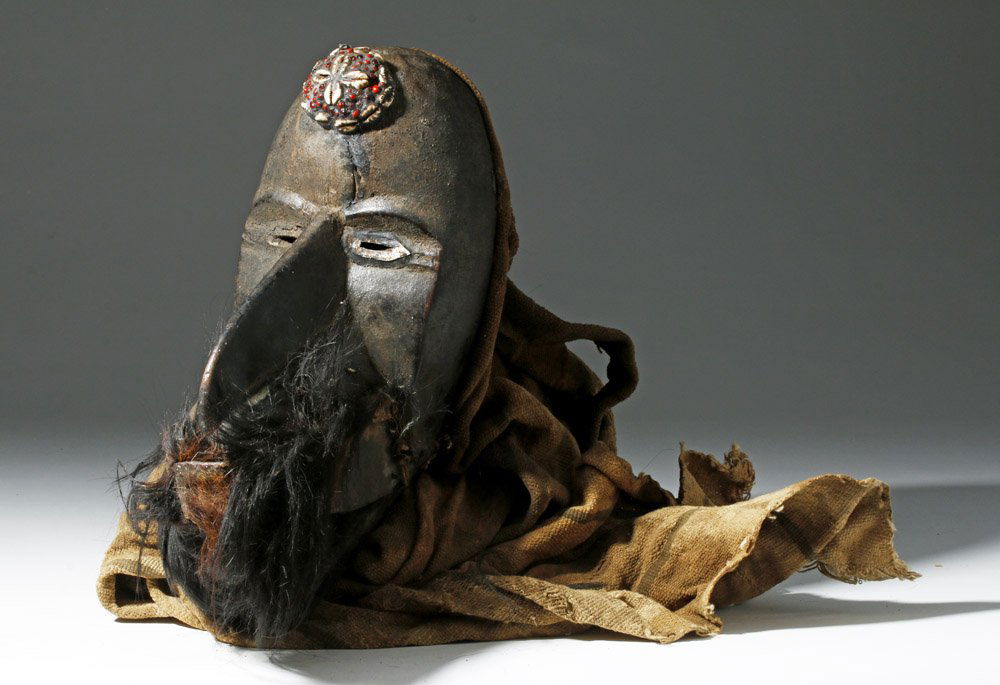 20th C. African Dan Gagon Wood / Textile Mask (1 of 4)