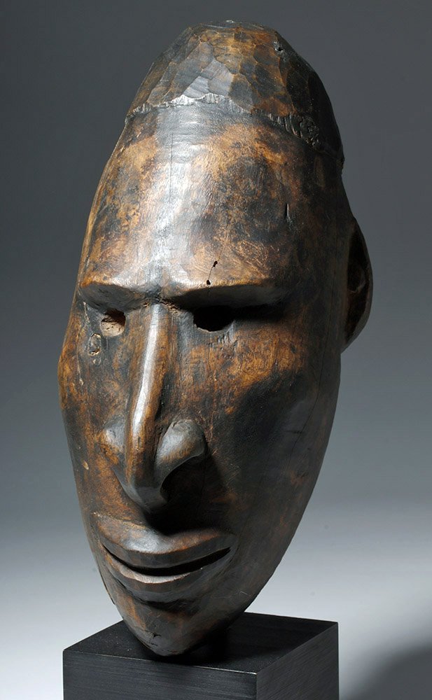 1950s PNG Iatmul Carved Wooden Ancestor Head (1 of 5)