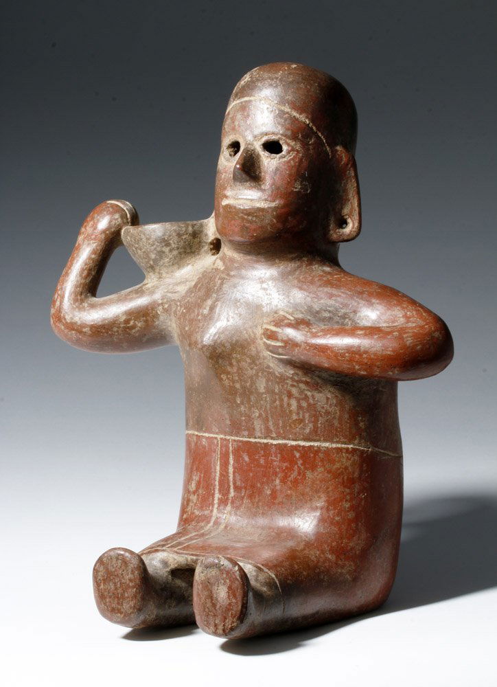 Colima Red-Slipped Seated Woman with Bowl (1 of 6)