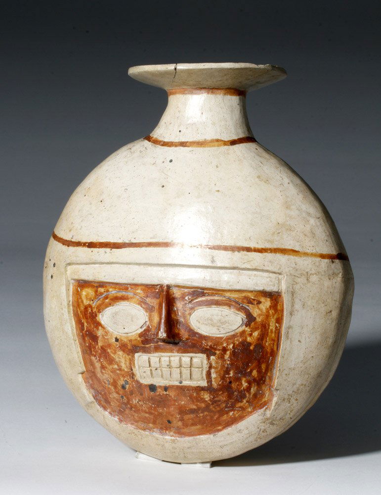 Recuay Cream Slip Portrait Vessel, ex-Arte Primitivo (1 of 8)