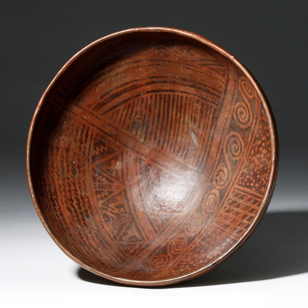 Narino Pottery Footed Plate, Negative-Resist Pattern (1 of 5)