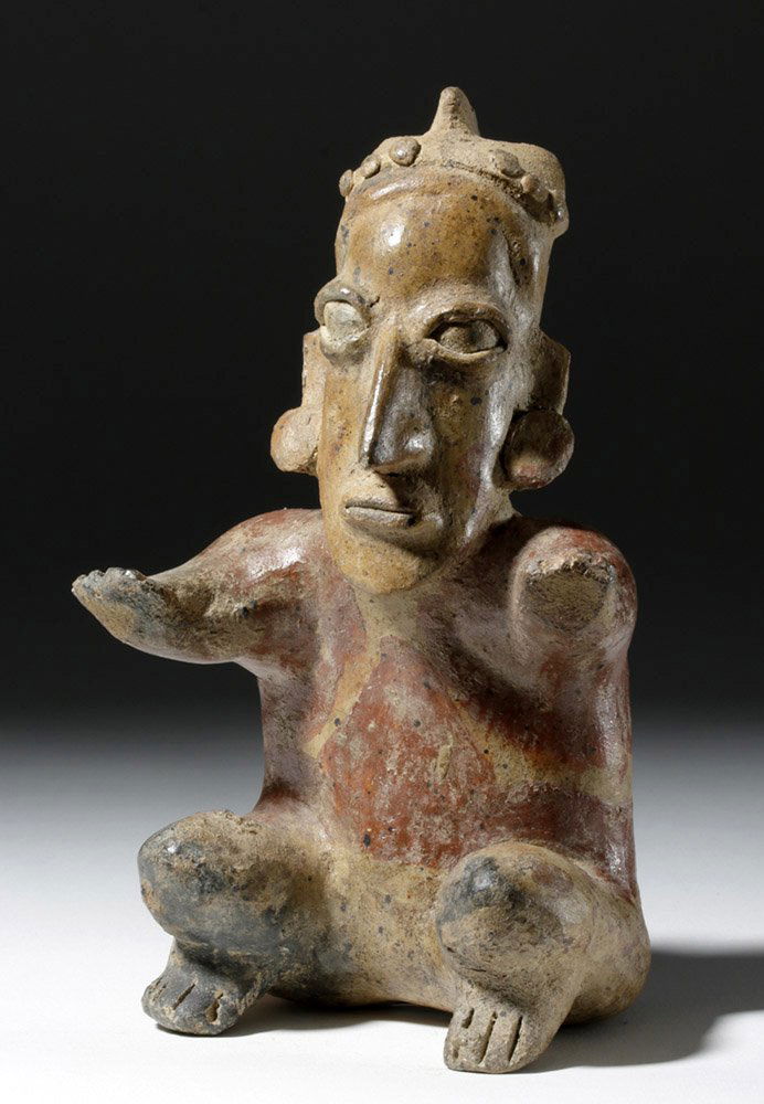 Attractive Jalisco Seated Pottery Figure (1 of 7)