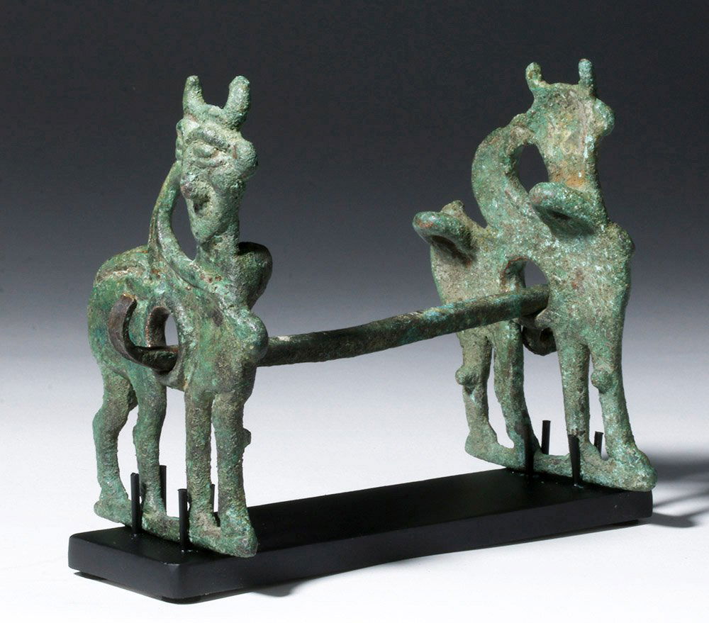 Superb Luristan Bronze Horse Bit, Fantastical Creatures (1 of 7)