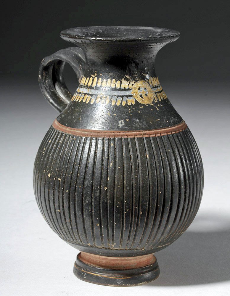 Lovely Greek Gnathian Ribbed Olpe (1 of 7)