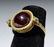 Ancient Roman 20K Gold Ring w/ Garnet Cabochon