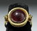Ancient Roman 20K Gold Ring w/ Garnet Cabochon - 6
