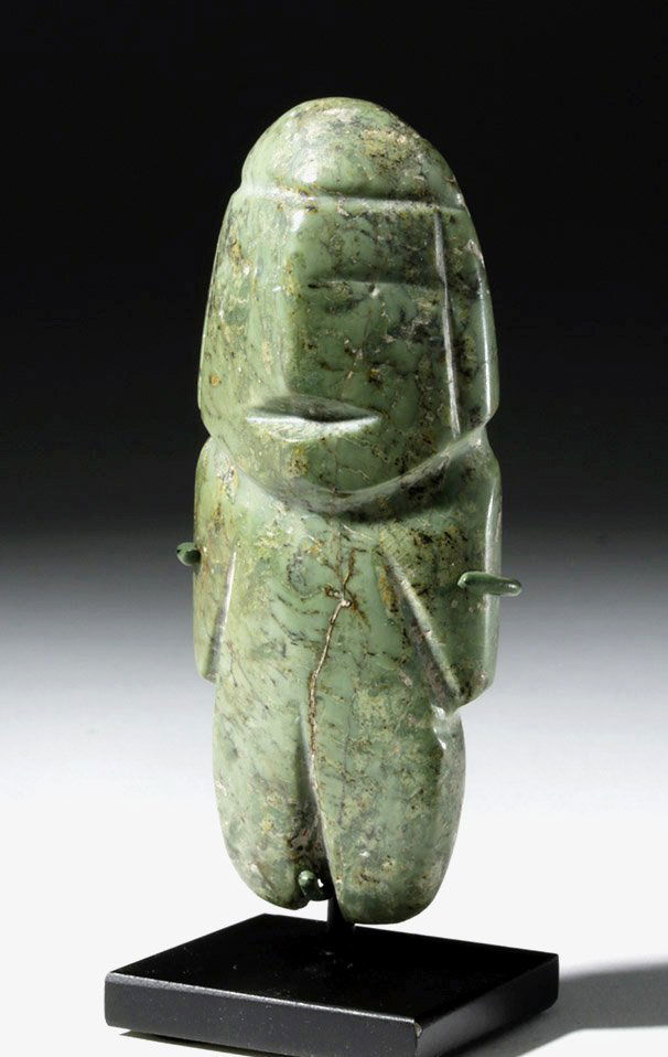 Guerrero Mezcala Stone Figure in Lovely Green Stone (1 of 5)