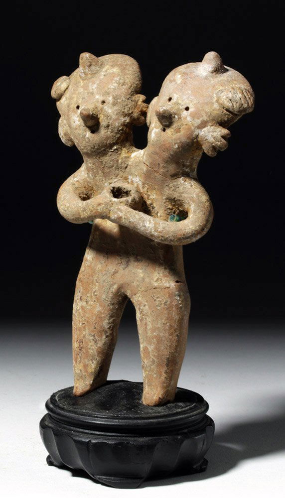 Rare Nayarit Chinesco Ceramic Two-Headed Figure (1 of 5)