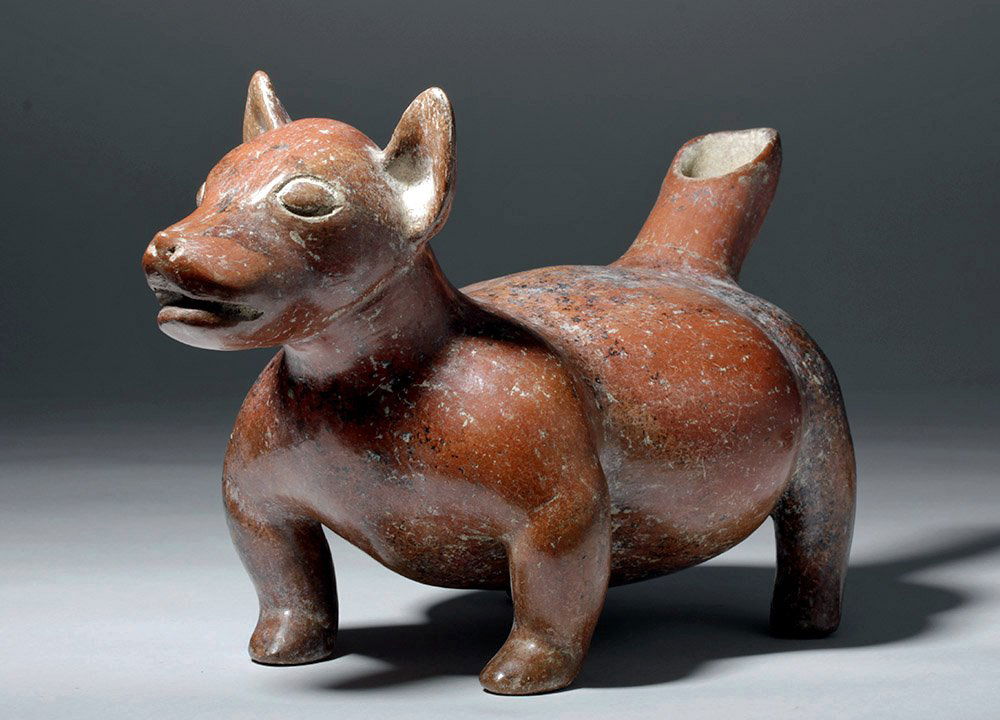 Large /  Fine Colima Redware Pottery Dog (1 of 8)