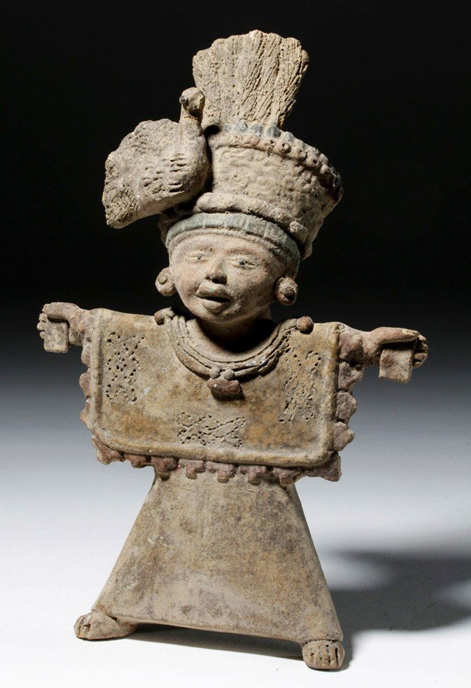 Fine Veracruz Polychrome Standing Elite with Bird (1 of 8)