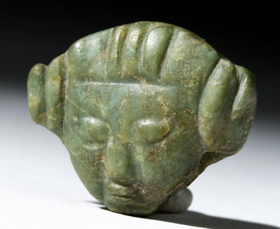 Mayan Greenstone Pendant - Head Form (1 of 6)