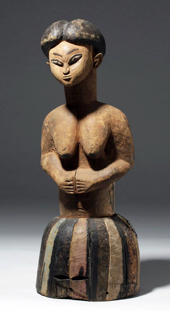 20th C. Nigeria Yoruba Wooden Ritual Dance Mask (1 of 8)