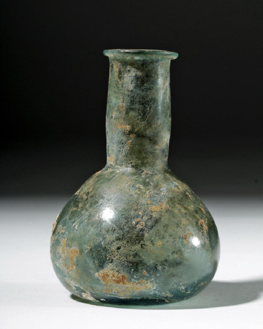 Roman Emerald Green Glass Bottle Unguentaria (1 of 6)