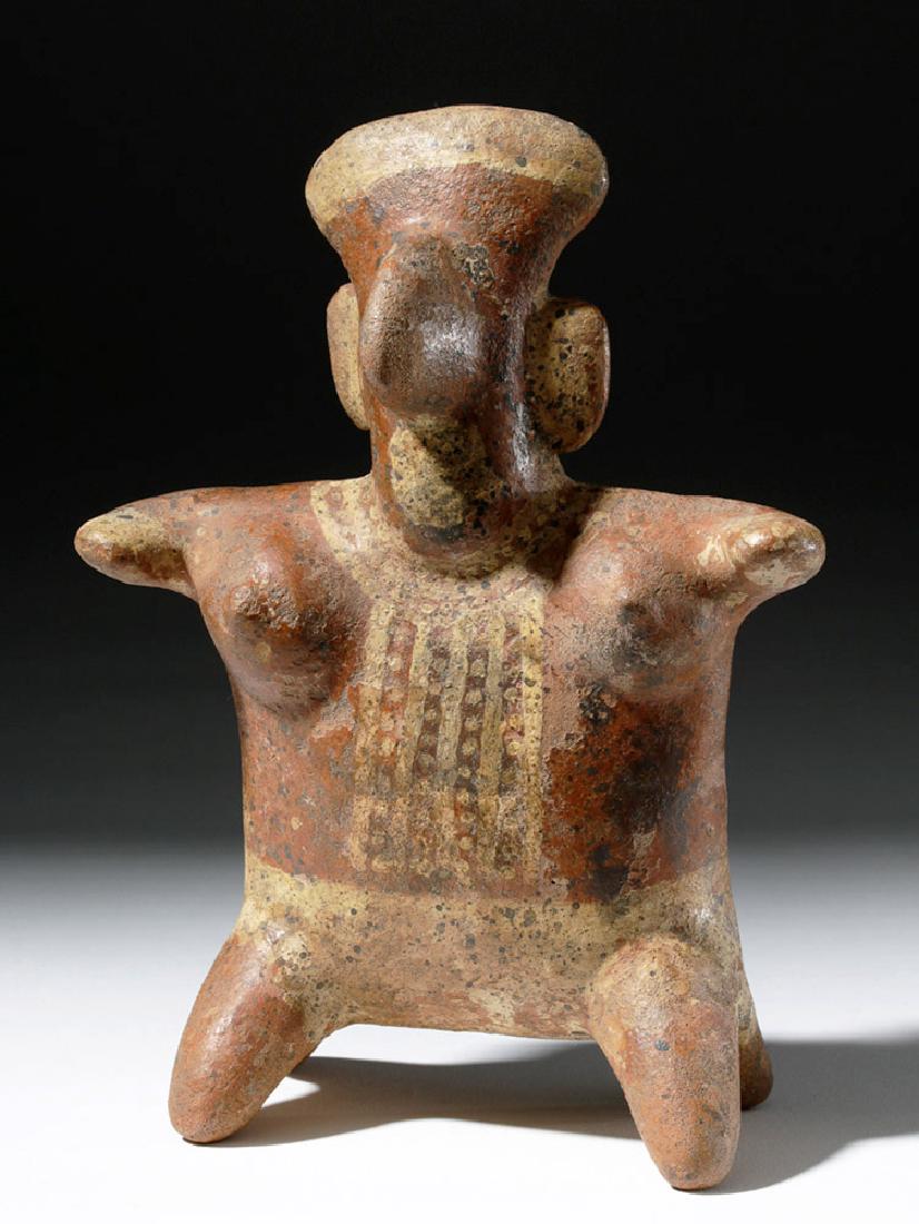 Attractive Nayarit Pottery Female on Stool (1 of 7)