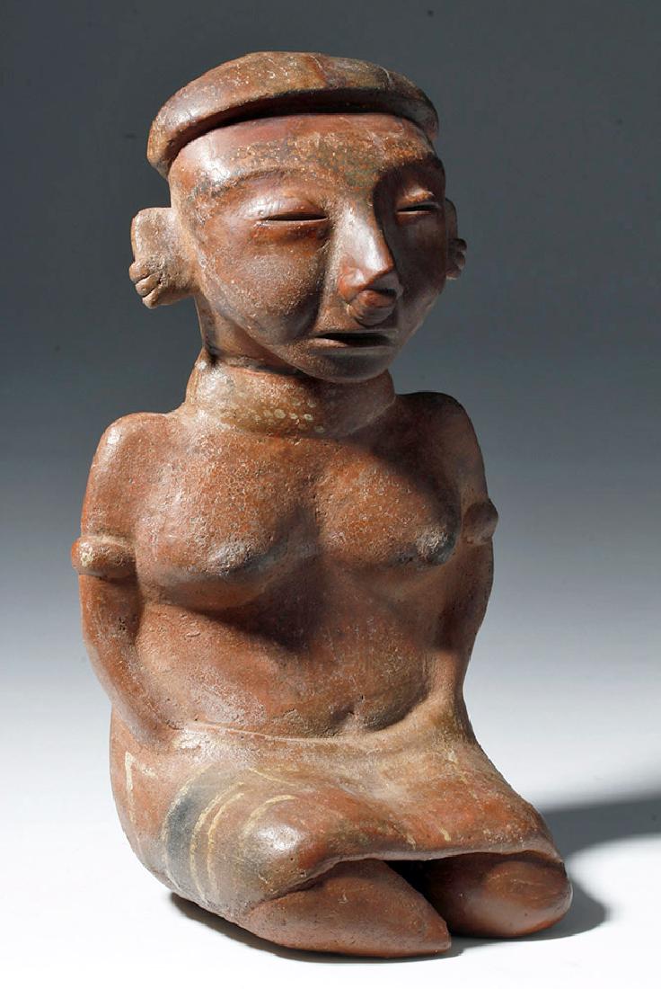 Nayarit Chinesca Pottery Seated Female - Rare Style (1 of 7)