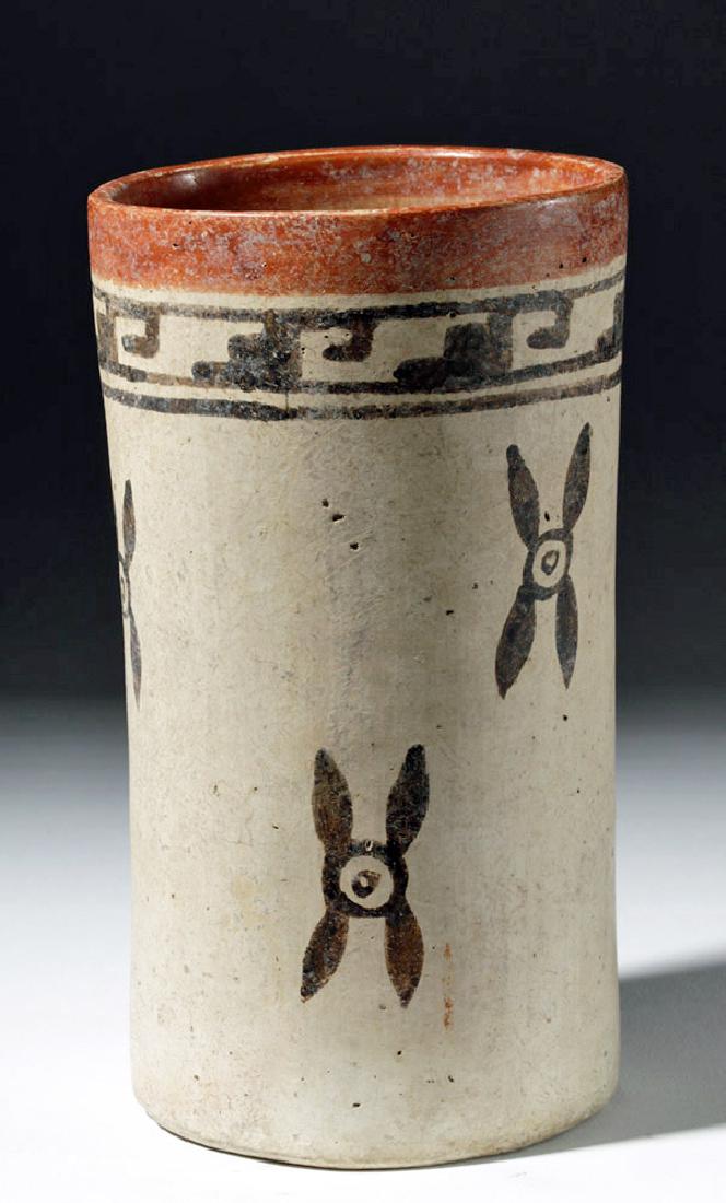 Very Fine Mayan Cylinder from the Peten w/ Dragonflies (1 of 8)