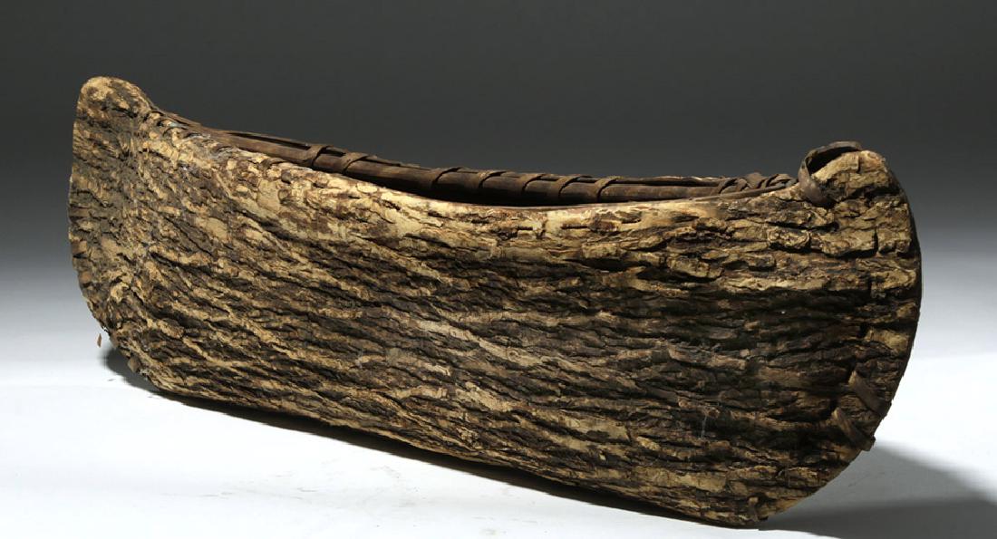 19th C. Native American Northeast Woodlands Bark Canoe (1 of 8)