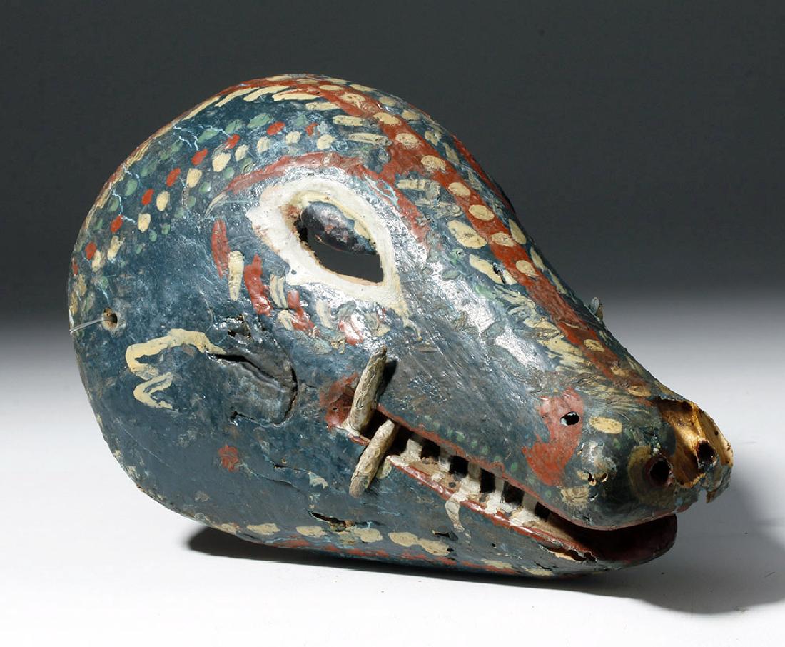 Mexican Carved Wood Festival Mask - Colorful Lizard (1 of 5)