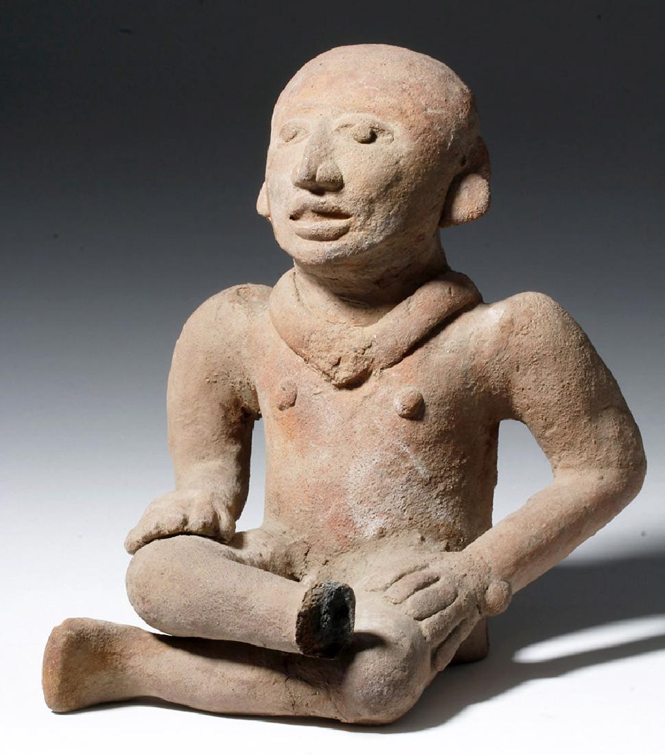 Mesoamerican Pottery Seated Male Figure (1 of 6)