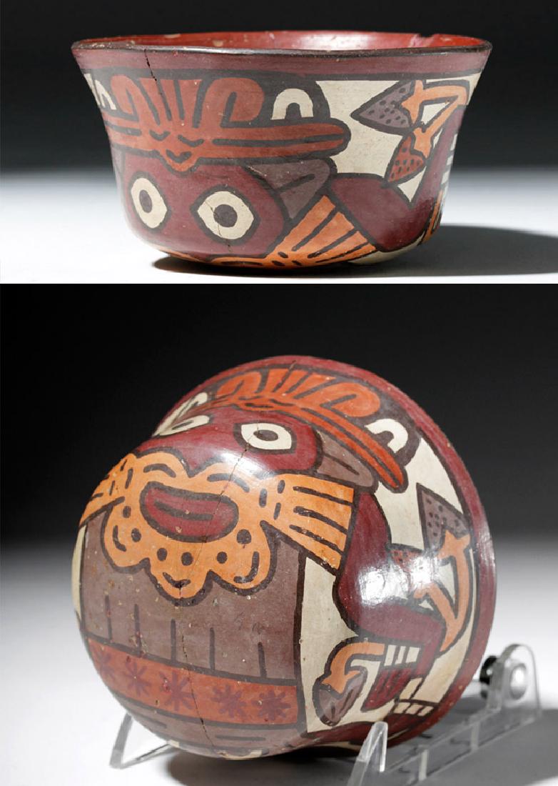 Nazca Polychrome Bowl w/ Two Faces & Trophy Heads (1 of 6)