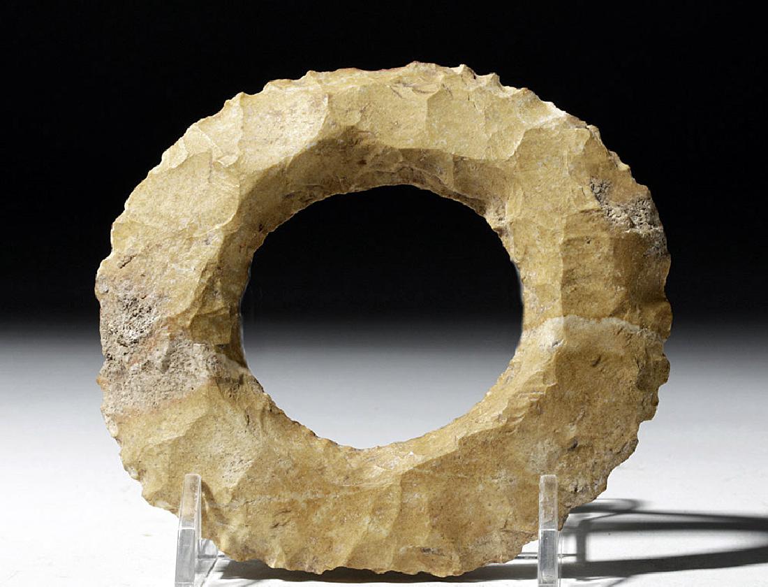 Large Mayan Eccentric Knapped Stone Ring (1 of 3)