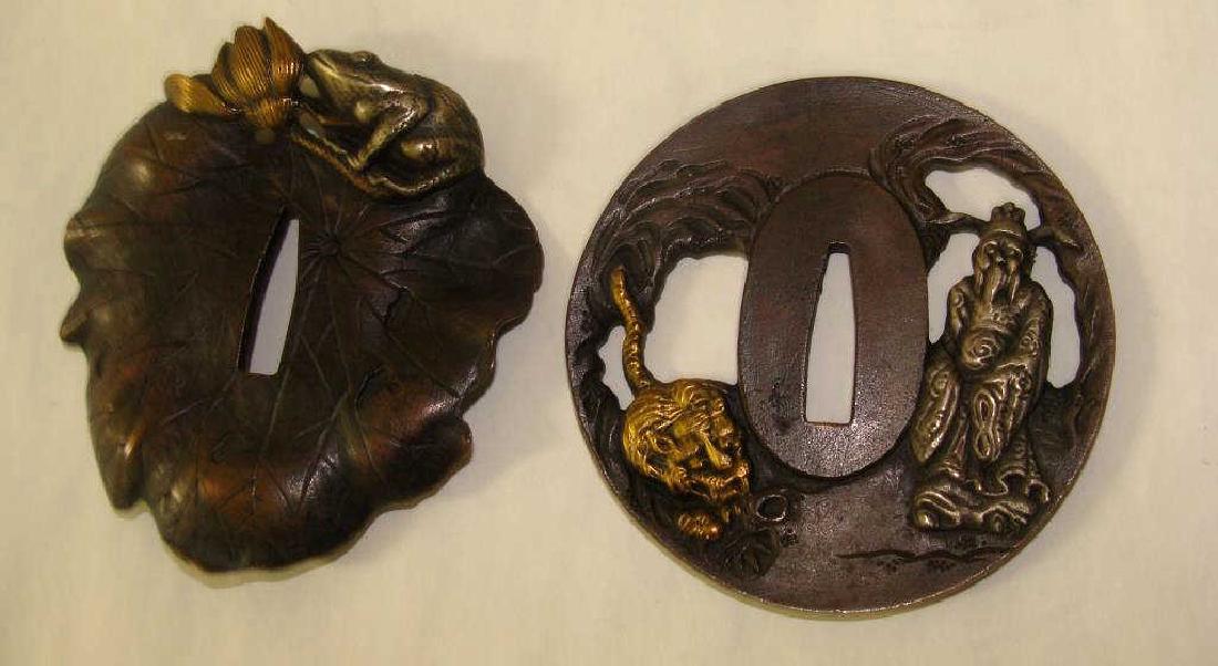 Two Bronze Japanese Tsubas (1 of 1)