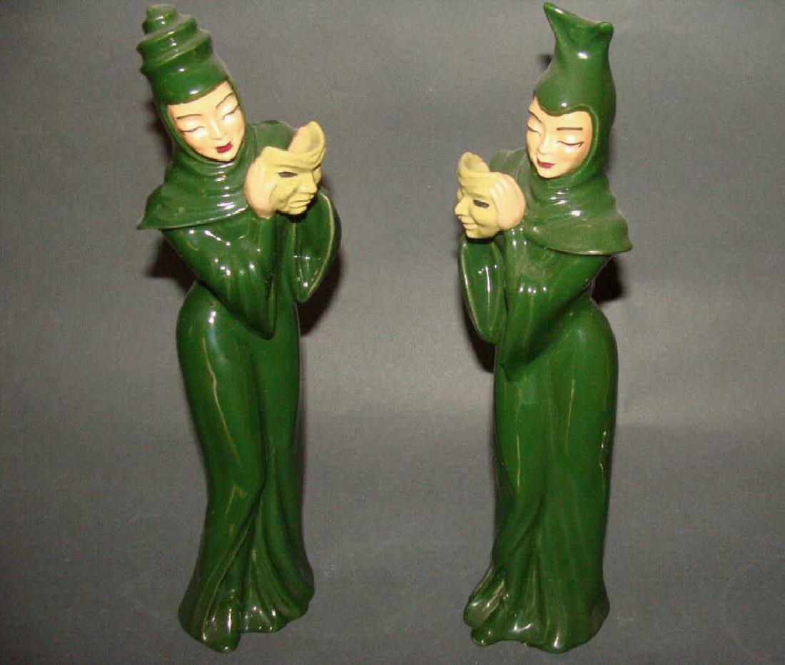 Art Deco Asian Figures Comedy and Tragedy (1 of 5)