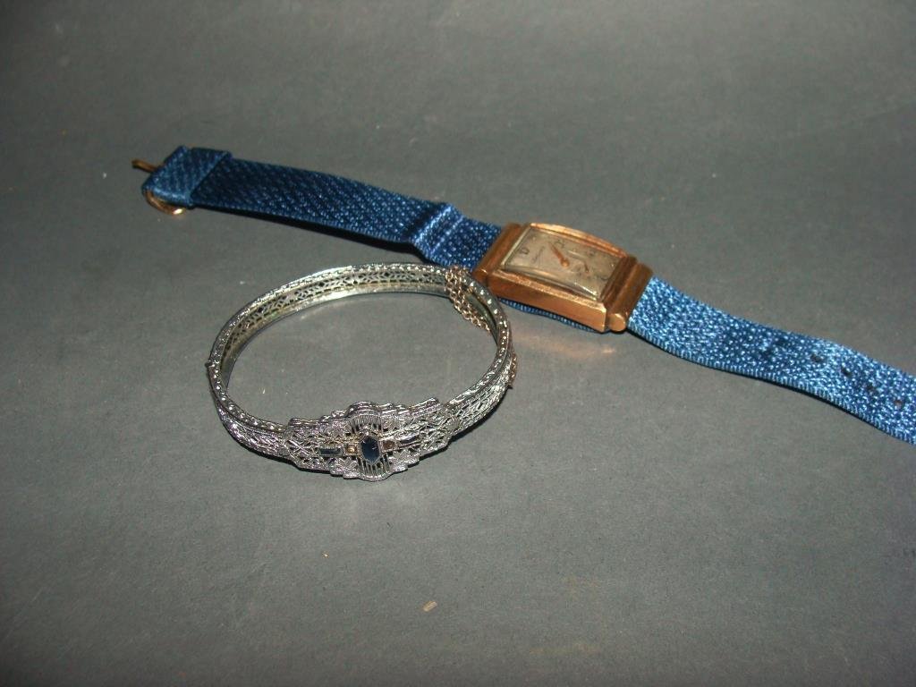 14kt Gold Longines Watch and Art Deco Bracelet (1 of 3)