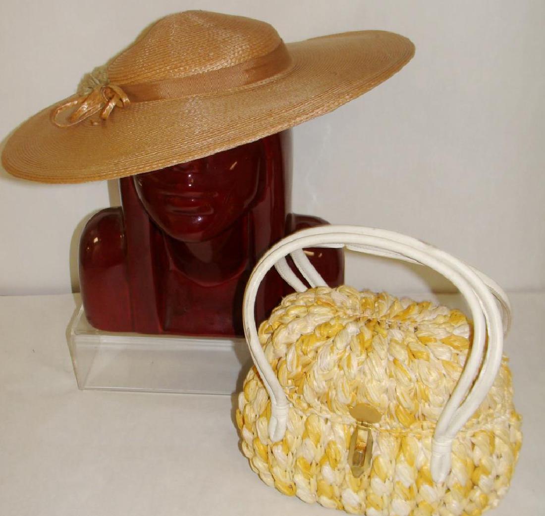 Vintage Straw Hat and Purse (1 of 3)