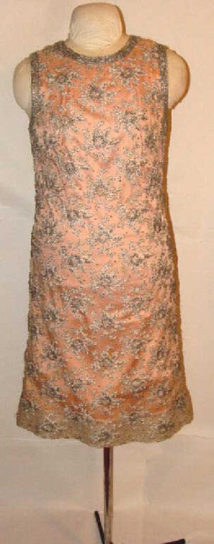 Vintage Beaded and Silk Cocktail Dress (1 of 6)