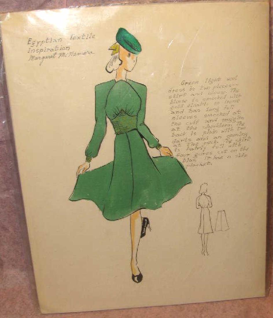 Fashion Watercolor Illustration, Margaret McNamara (1 of 2)