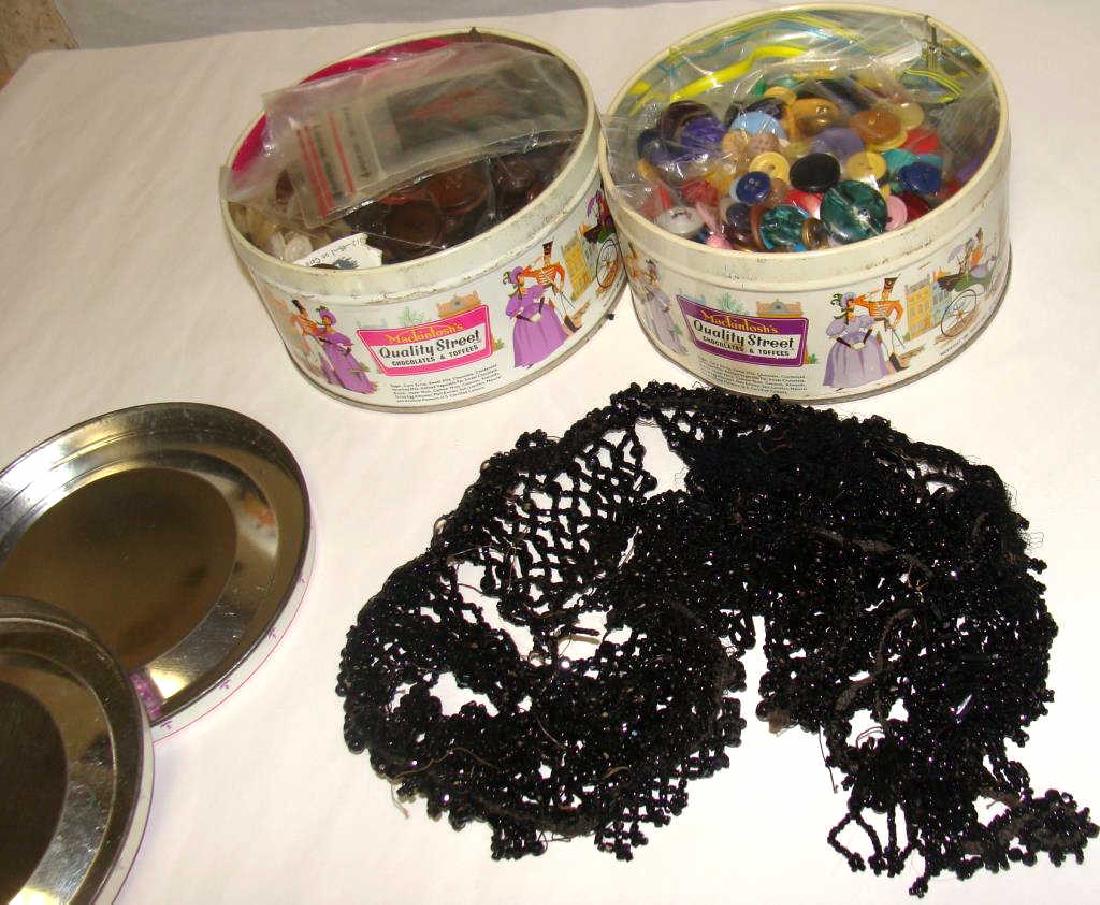 Assorted Lot of Buttons and Jet Beads (1 of 3)