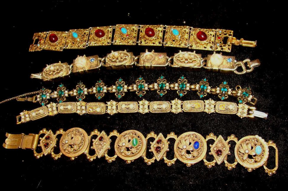 Vintage Slide Bracelet Lot (1 of 2)