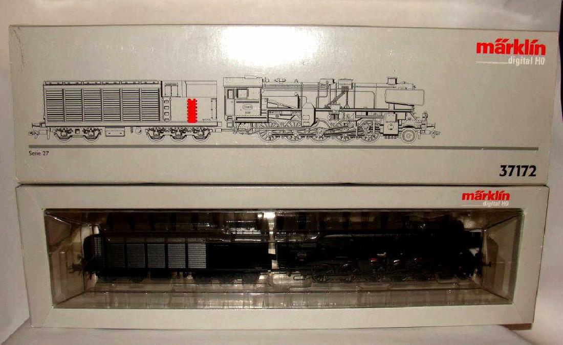Marklin Locomotive 37172: #37172 Steam Locomotive and Tender, Die Cast Train, with Original Box, New Old Stock, Never Used Condition C-10