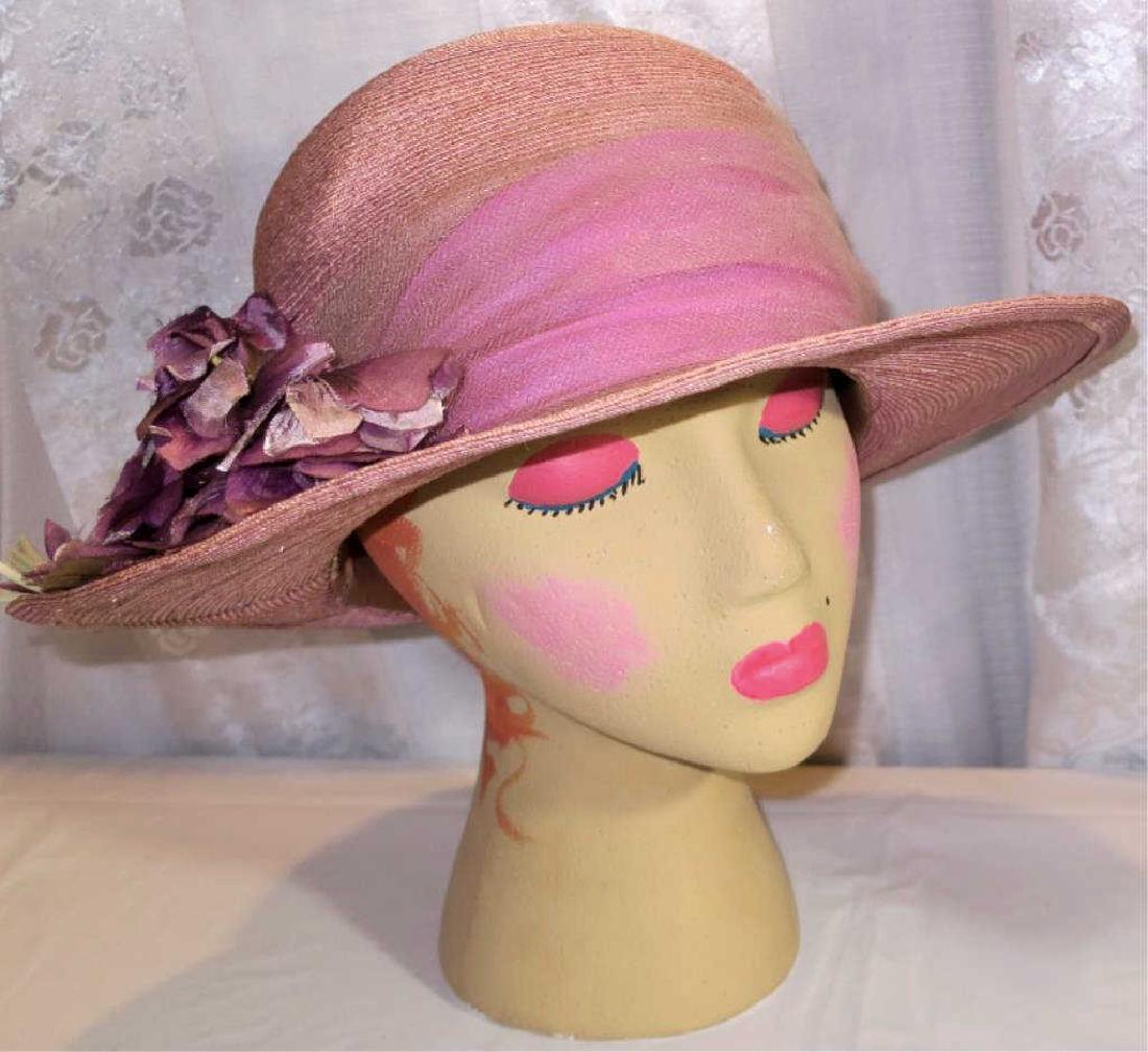 Vintage Mauve Brim Hat, 1920 (1 of 2)