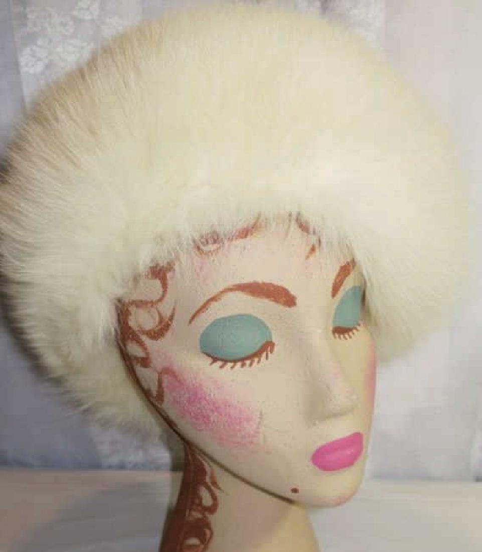 Vintage White Mink Hat, 1960, Saks (1 of 2)